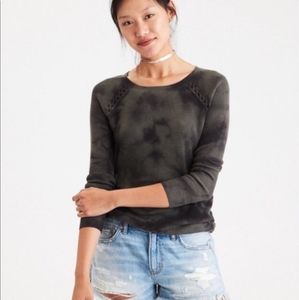 American Eagle Tie Dye Sweater Camo